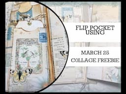 MARCH 25 COLLAGE Freebie flip pocket page.