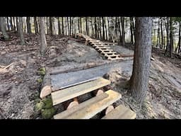 Rustic Log Staircase to the Lake in 2 days!
