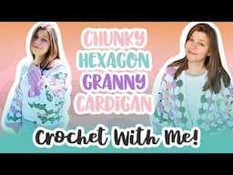 Crochet With Me ✧ Making My Very Own Hexagon Cardigan from PLUSH Yarn?! ✧ Tutorial @premieryarns
