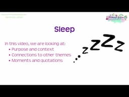 Sleep | Macbeth | GCSE English Literature