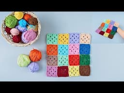 How to Crochet Mini Granny Squares Miarti🧶