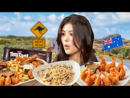 Korean Australian Pop Star Tries Outback Steakhouse for the First Time (ft. Olivia Marsh)