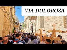 Good Friday Via Dolorosa Full Procession. Eastern & Ethiopian Orthodox And Catholic Christians
