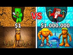 JJ and Mikey: POOR to RICH Italian Brainrot Animals Mine Battle in Minecraft - Maizen