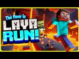 Minecraft Run 🔥 The Floor is Lava 🔥 Brain Break Chase for Kids 🔥 Into the Nether