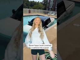NEVER CRASHED CAR IN POOL