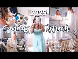 RELAXING SUNDAY REFRESH | Fresh Sheets, DIY Kitchen Glow-Up & Steam-Clean