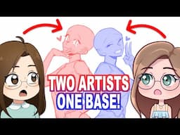 One Drawing Base, Two Artists! Sister Art Collab! 🤩