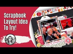 Scrapbook Layout with Hidden Journaling Pocket / Stampin' Up Cheers & Sips