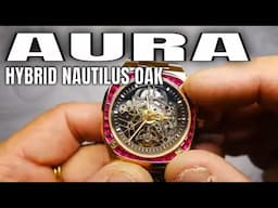 Aura Watch | Up Close Skeleton Ruby Bezel Watch