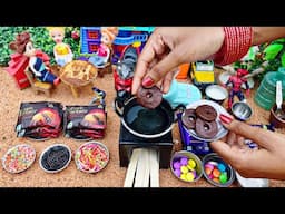 Miniature Dark Fantasy Chocolate donuts | Dark Fantasy Biscuits Recipe | DairyMilk Chocolate Recipe