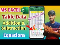 ms excel addition and subtraction formula in mobile | How to subtract in excel/use autosum in excel