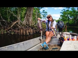 Catching Lots of Catfish on JUG Lines, Swamp Scenery, and a Delicious Poboy!