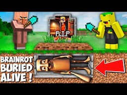 Why did ME BURIED ALIVE A TUNG TUNG TUNG SAHUR in Minecraft ? SURVIVE BRAINROT UNDERGROUND ?