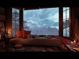 Rain on Window & Powerful Night Thunderstorm | Sleep, Relax