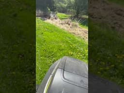 Ryobi 80V HP 46" Riding Lawn Tractor. - mowing around the garage P2