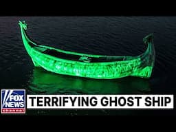 Drone Captures Ghost Ship Sailing Alone in Middle of Ocean