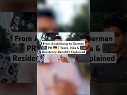 From Ausbildung to German PR 🇩🇪 | Taxes, Visa & Residency Benefits Explained