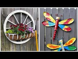 🌼 Diy garden fence decoration ideas!🌼