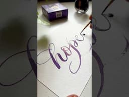 Brush Lettering Using ​⁠@ferriswheelpress3796 Gossiping Grapevine Ink #ferriswheelpress #fancy