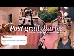 post grad diaries💐|EP:1| I graduated college! now what? navigating this new chapter + life updateᥫ᭡