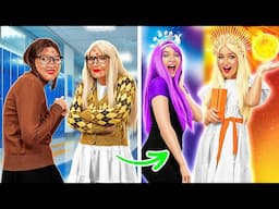 The Big School Make Over Challenge 🤓 👑 From Nerd To Queen Day vs Night Girl