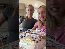 identical twins college decision cake!