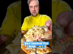 Wurst Sauerkraut Pizza 🍕🇩🇪🤝🇮🇹 #mukbang