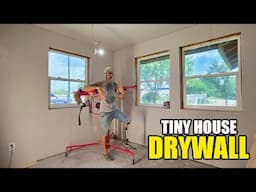 I Struggled So Much On This | Solo Drywall Install In My Tiny House