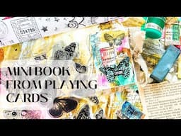 DIY Journal - Handmade Mini Book from Old Playing Cards