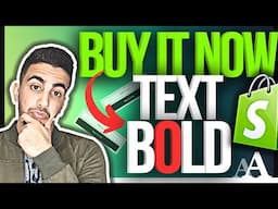 How To Make Buy It Button Text Bold In Shopify