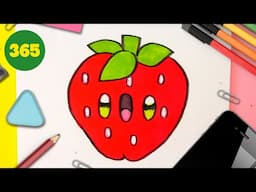 How to Draw a Cute strawberry Step by Step – Kawaii Drawing Tutorial
