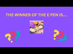 Drawing For the E Diamond Painting Pen, And The Winner Is......