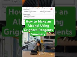 How to Make an Alcohol Using Grignard Reagents Summary #grignardreagent