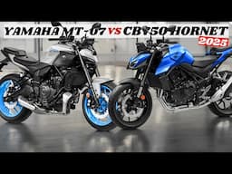 2025 Yamaha MT-07 VS HONDA CB750 HORNET | The Naked Bike Battle