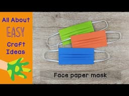 Kids DIY Face Mask | How to make kids mask pattern | Easy Origami |  Mask With Paper | FACE MASK