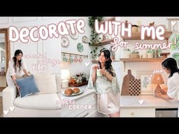 DECORATING the house for SUMMER 🌼 coastal decor, furniture + diy beadboard!