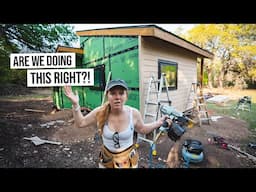 We Tried to Install Wood Siding On Our TINY CABIN! - This Was a HUGE Mistake 😭