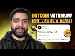 Dotcoin Airdrop Withdrawal Update | DotCoin Airdrop Better than PAWS Airdrop? Important Step