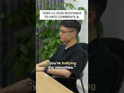 Tony LC Sign Responds to Hate Comments #shorts