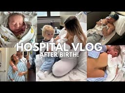 HOSPITAL VLOG! | Postpartum Care, What I Packed & ACTUALLY Used, Siblings 1st Meet! | Julia & Hunter
