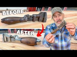 RUSTY Antique Adjustable Wrench Restoration with TEMU Tools