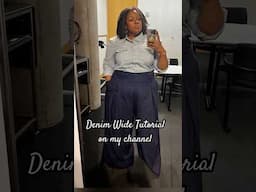 Denim Wide leg Tutorial on my channel #denim #Sew #sewist #learntosew #beginnersewing