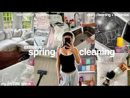extreme SPRING CLEAN🫧 organize + de-clutter my entire house | satisfying & motivational