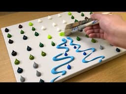 Easy Painting with a Fork | Bamboo Forest Acrylic Painting for Beginners