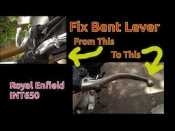 How To Straighten Bent Lever Motorcycle or Motorized Bike - Royal Enfield INT 650 Clutch Lever