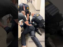 Federal Agents Force U.S. Senator to Floor After He Interrupts Noem