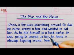 The fox and the drum moral story | story writing | story writing in English | writing | Eng Teach