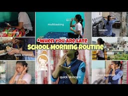 School Morning Routine ⛅|FOLLOW THIS *ROUTINE* WHEN YOU ARE RUNNING LATE⌛#school #morningroutine