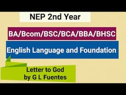 Letter to God by GL Fuentes |NEP 2nd Year | FC English Language